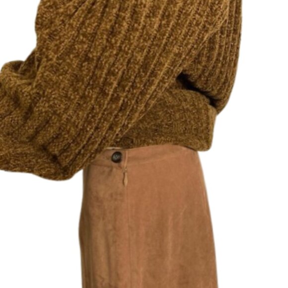 Olsen Caramel Brown Two-Piece Sweater and Skirt Set - Picture 8 of 12